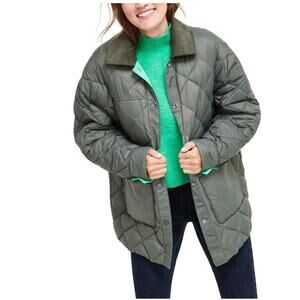Calvin Klein Womens Reversible Barn Quilted Jacket Green XL
